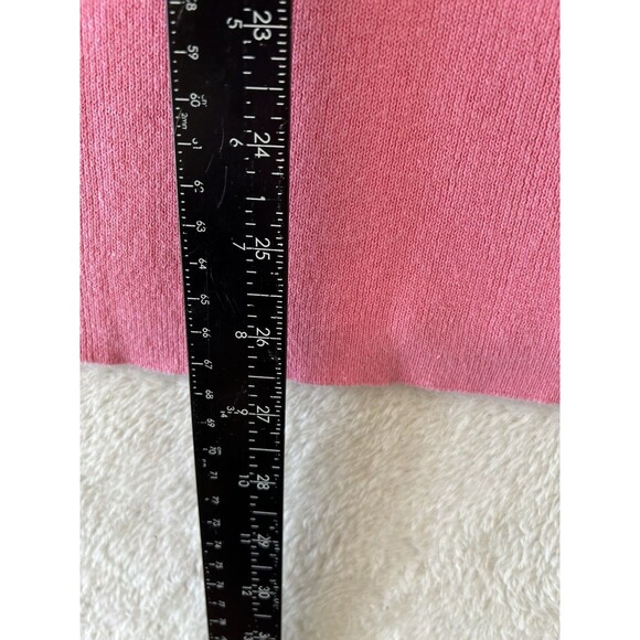 Quacker Factory Sweater Short Sleeve Snowflake Bling Pink Size XL Holiday - Picture 7 of 7